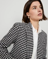 Ann Taylor The Checked Relaxed Double Breasted Blazer Black Women's