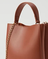 Ann Taylor Faux Leather Mini Tote Brown Toffee Women's