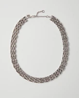 Ann Taylor Chain Link Necklace Silvertone Women's