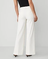 Ann Taylor The Petite Curvy Wide-Leg Pant Winter White Women's