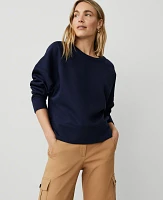 Ann Taylor Raglan Sweatshirt Deep Space Blue Women's