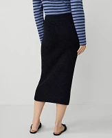 Ann Taylor Ribbed Pencil Sweater Skirt Dark Indigo Women's