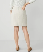 Ann Taylor Petite Seamed A-Line Skirt Sand Shell Women's