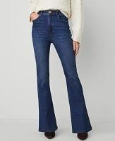 Ann Taylor The Flare Jean Refined Dark Indigo Wash Women's