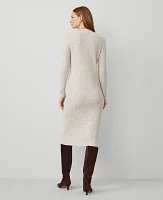 Ann Taylor Cashmere Ribbed Cardigan Dress Cream Speckle Women's