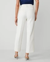 Ann Taylor The Petite Straight Ankle Pant Crepe Winter White Women's