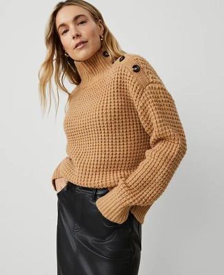 Ann Taylor Petite Waffle Stitch Sweater Women's