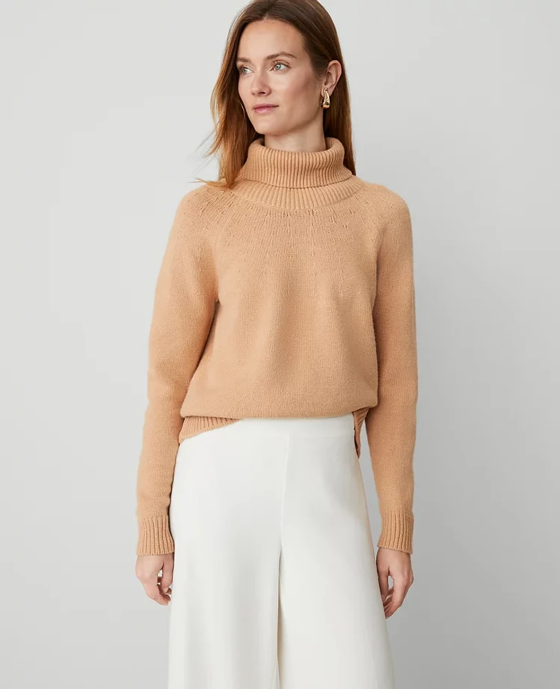 Ann Taylor Fold Over Turtleneck Sweater Women's