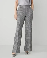 Ann Taylor The Jayne Trouser Houndstooth Pant Size 14 Black / Grey Women's