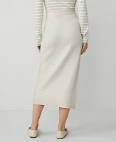 Ann Taylor Petite Sweater Skirt Pale Sand Heather Women's