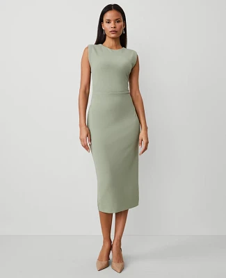 Ann Taylor Cap Sleeve Sheath Midi Dress Women's