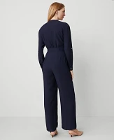 Ann Taylor V-Neck Jumpsuit Night Sky Women's