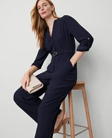 Ann Taylor V-Neck Jumpsuit Night Sky Women's