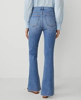 Ann Taylor The Patch Pocket Flare Jean Light Vintage Indigo Wash Women's