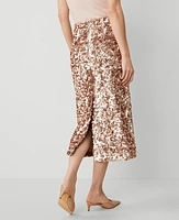 Ann Taylor Studio Collection Sequin Column Midi Skirt Metallic Champagne Women's