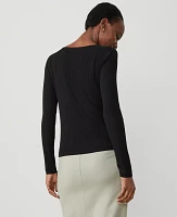 Ann Taylor Ribbed Boatneck Sweater Women's