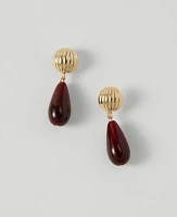 Ann Taylor Italian Collection Oval Drop Earring Plum Rose Women's