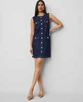 Ann Taylor Denim Sheath Dress Classic Rinse Wash Women's