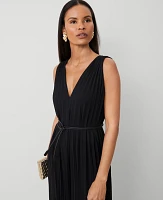 Ann Taylor Pleated Maxi Swing Dress Women's