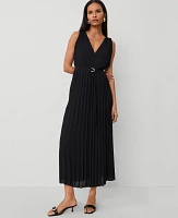 Ann Taylor Pleated Maxi Swing Dress Women's