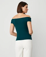 Ann Taylor Petite Asymmetric One-Shoulder Top Women's