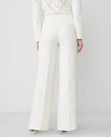 Ann Taylor The Perfect Wide-Leg Pant — Curvy Fit Winter White Women's