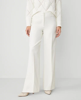 Ann Taylor The Perfect Wide-Leg Pant — Curvy Fit Winter White Women's