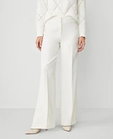 Ann Taylor The Perfect Wide-Leg Pant — Curvy Fit Winter White Women's