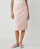 Ann Taylor Weekend Collection Cargo Pencil Skirt Berry Mousse Women's