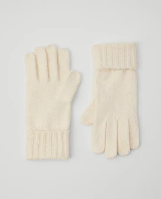 Ann Taylor Ribbed Glove Winter White Women's