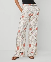 Ann Taylor The Trouser Pant Floral Winter White Women's