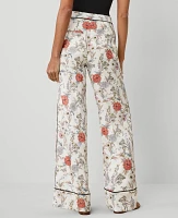 Ann Taylor The Trouser Pant Floral Winter White Women's