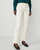 Ann Taylor The Straight Jean Ivory Women's