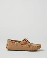 Ann Taylor Suede Boat Shoes Cappuccino Tan Women's