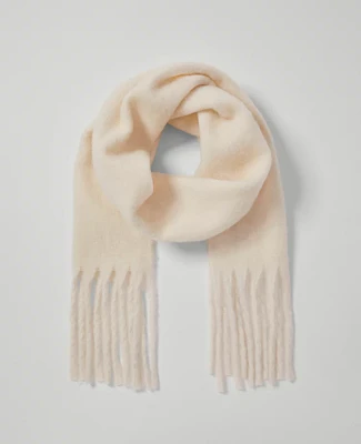 Ann Taylor Fuzzy Scarf Winter White Women's