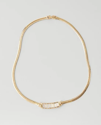 Ann Taylor Crystal Bar Necklace Women's