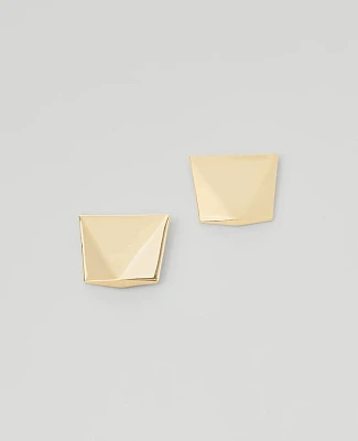 Ann Taylor Metal Square Stud Earrings Goldtone Women's