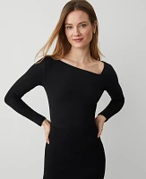 Ann Taylor Petite Asymmetric Neck Top Women's