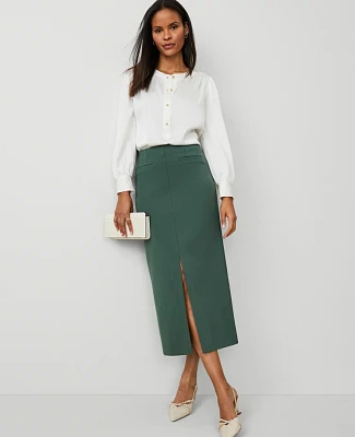 Ann Taylor Petite Ponte Pocket Maxi Skirt Women's