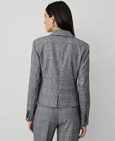 Ann Taylor The Petite Newbury Blazer Houndstooth Night Sky Women's