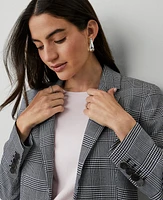 Ann Taylor The Petite Newbury Blazer Houndstooth Night Sky Women's