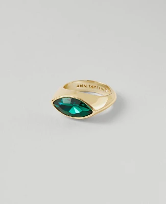 Ann Taylor Crystal Ring Boxwood Green Women's