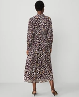 Ann Taylor Floral V-Neck Maxi Dress Purple Moon Women's