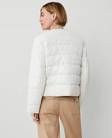 Ann Taylor Petite Puffer Jacket Winter White Women's