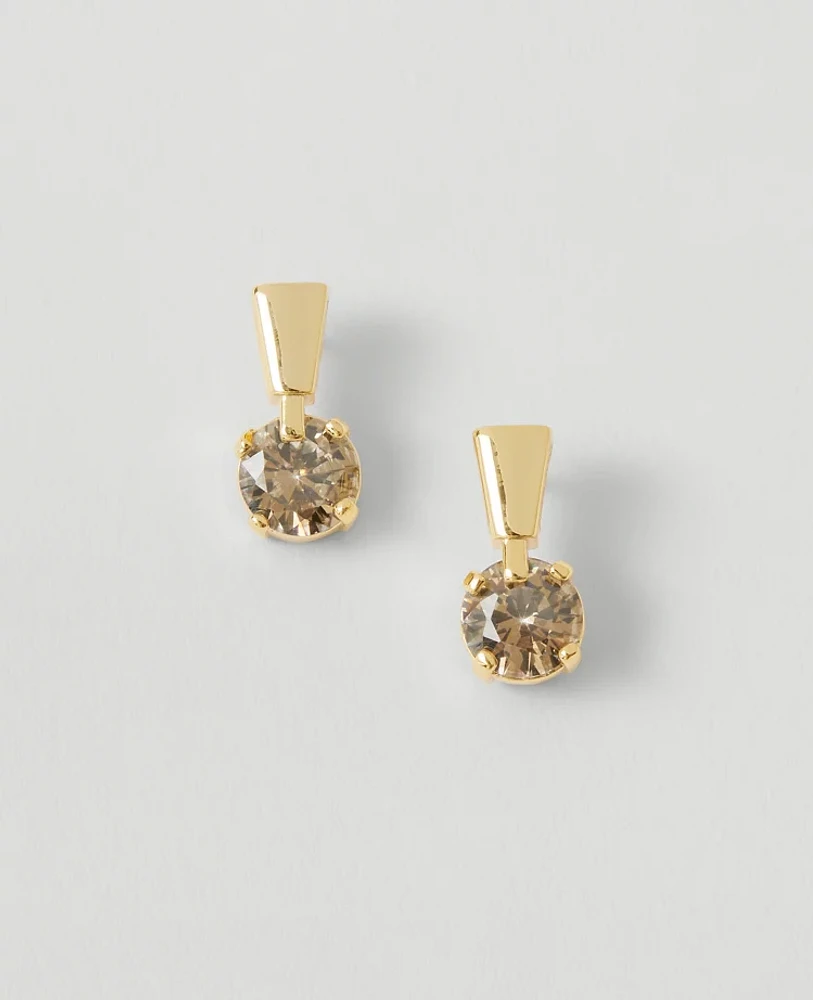 Ann Taylor Metal Crystal Stud Earrings Women's