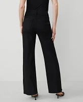 Ann Taylor The Tall Perfect Wide-Leg Jean Classic Black Wash Women's