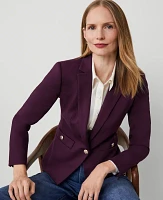 Ann Taylor The Petite Hutton Blazer Ponte Purple Moon Women's