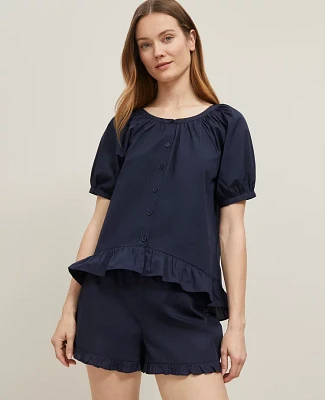 Ann Taylor Ruffled Pajama Set Women's