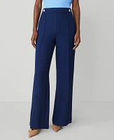 Ann Taylor The Petite Wide-Leg Sailor Pant Texture Royalty Blue Women's