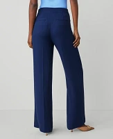 Ann Taylor The Petite Wide-Leg Sailor Pant Texture Royalty Blue Women's